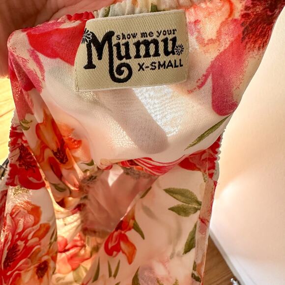 Show Me Your Mumu Floral Maxi Dress Wedding Guest Halter Dress Pink Poppy Floral - Picture 5 of 6